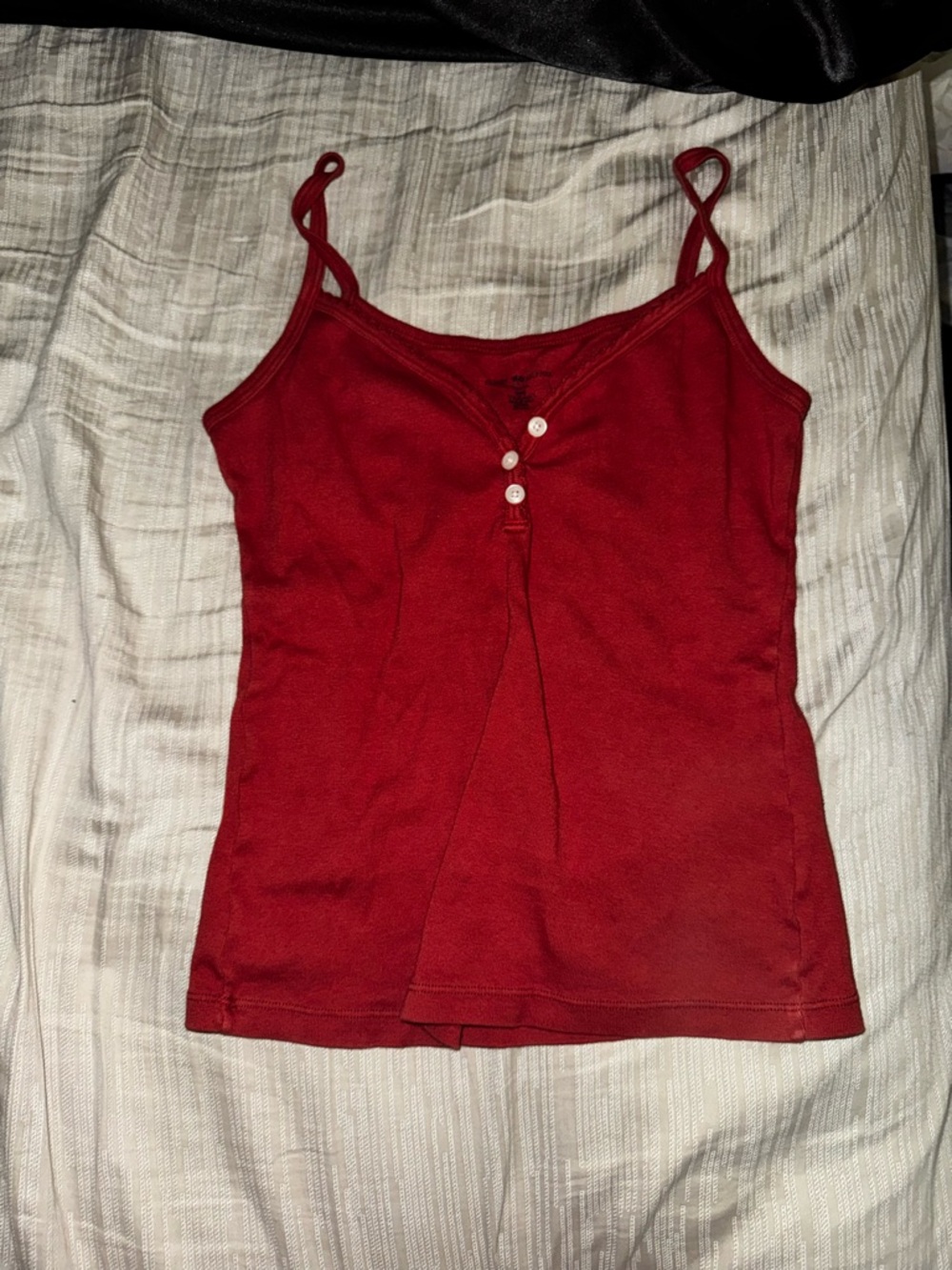 Brandy Melville Red Button-Front Camisole